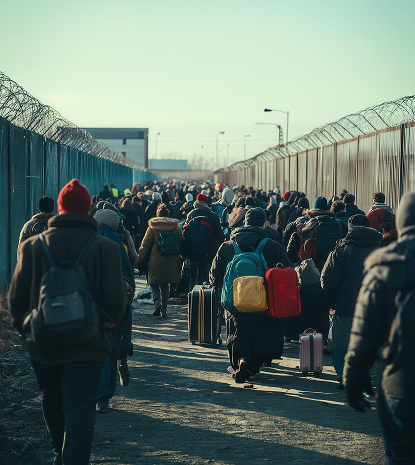 Immigration checkpoint using MOXA 73 biometric verification