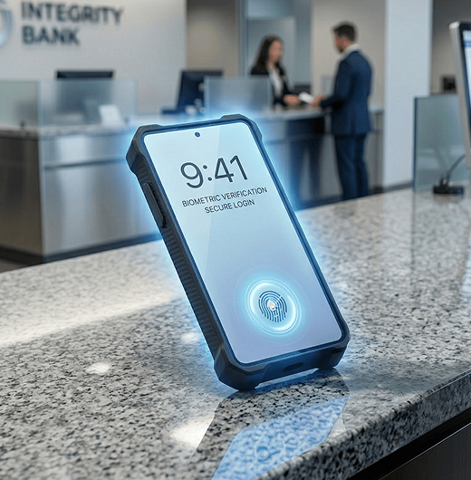 Contactless biometric terminal for hygienic identity validation.