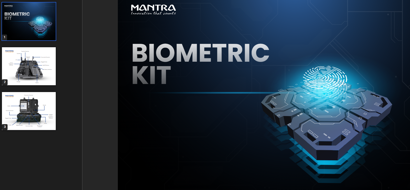 Biometric Kit overview infographic