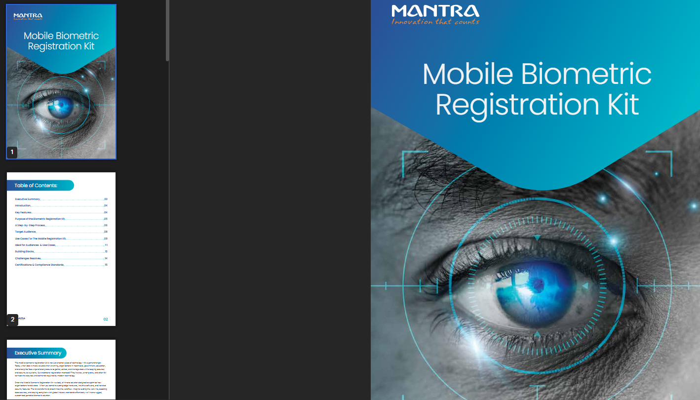 Biometric Mobile Registration Kit whitepaper
